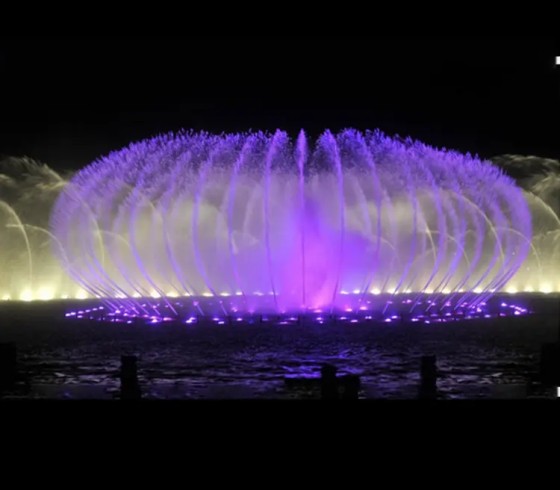 Water movie and light show